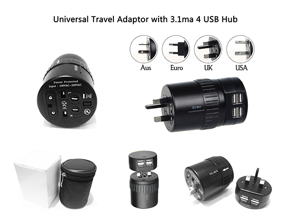 Travel Adaptor w/4USB Hub