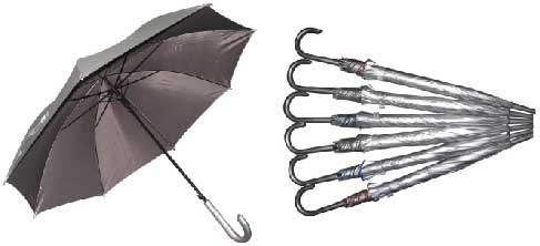 24 UV Solid regular umbrellas