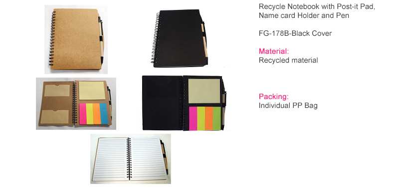 Eco Notebook w/Pen & Post-It