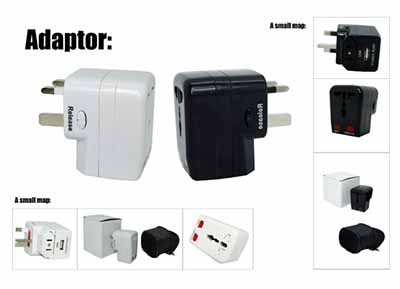 Travel Adaptor With SINGLE USB HUB. 