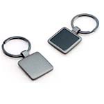 Gun Metal Keychain in Square Shape