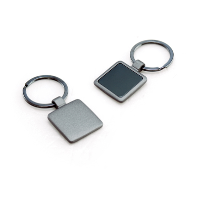Gun Metal Keychain in Square Shape