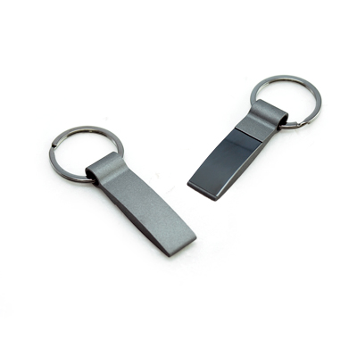 Gun Metal Keychain in Rectangular