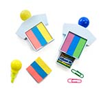 Highlighter w/Post-It Pad & Paper Clips