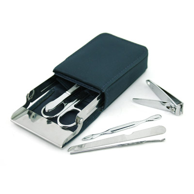 5pcs Manicure Set In PU Flip Up Pouch