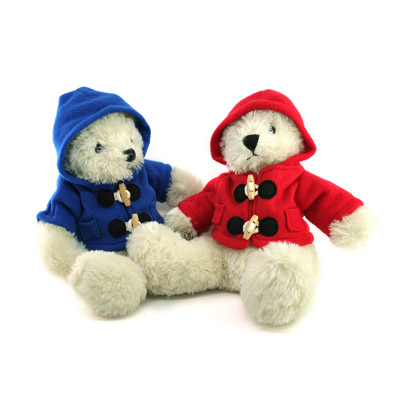 9" Teddy Bear in Hooded Jacket