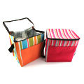 Striped Insulated Cooler Bag 