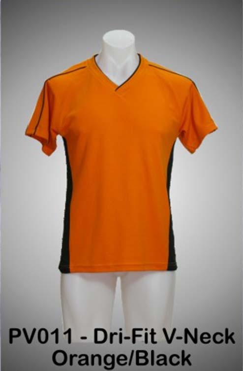 V-Neck Orange/Black